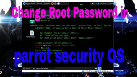 Next, setup a user account. . Parrot os root password